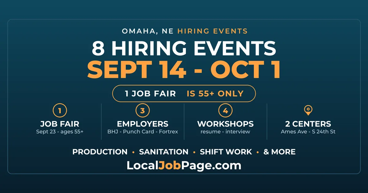 Omaha Hiring Events Fall 2026: Job Fair, Employer Spotlights and Free Workshops