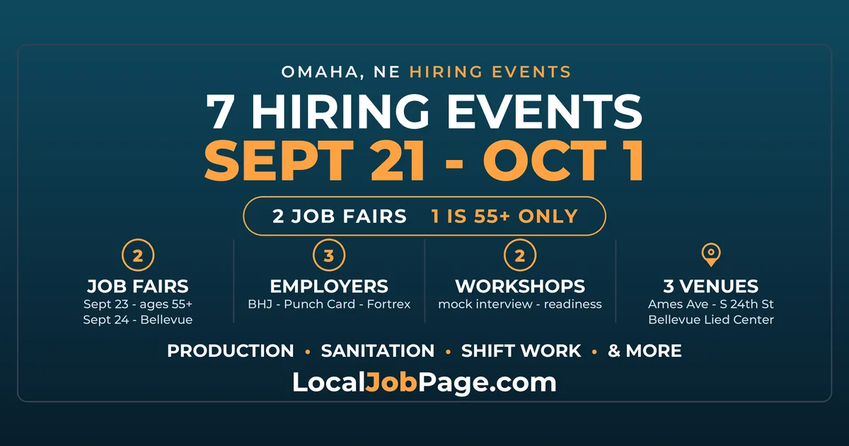 Omaha Hiring Events Fall 2026: Job Fair, Employer Spotlights and Free Workshops