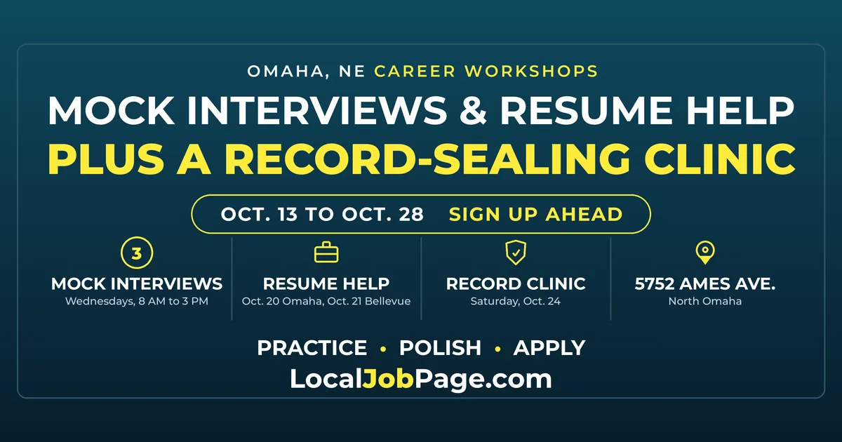 October Career Workshops in Omaha: Mock Interviews, Resume Help and a Record-Sealing Clinic